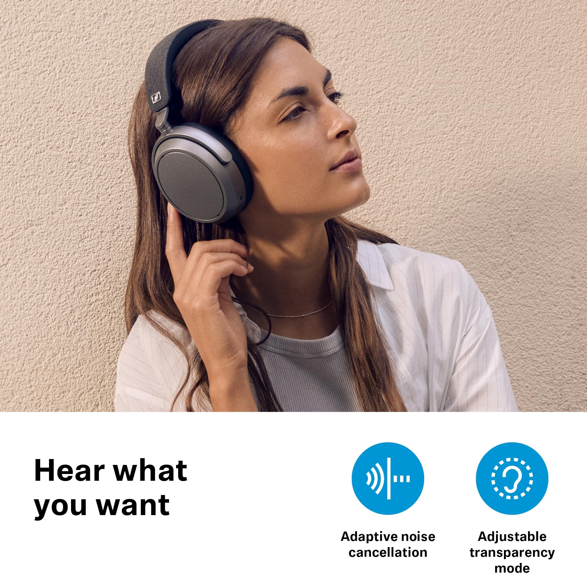 Sennheiser Momentum 4 Around Ear Wireless Headphone, Graphite